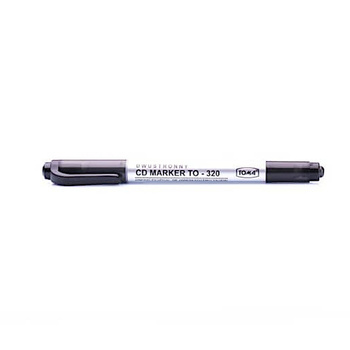 Marker dwustronny do płyt CD Toma czarny