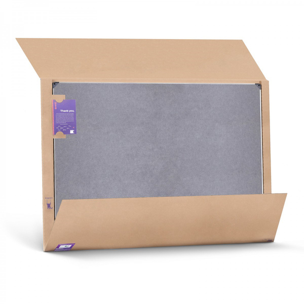 Tablica filcowa w ramie aluminiowej 120x90 cm Memobe Idea szara