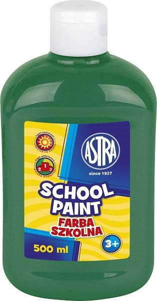 Farba plakatowa w butelce 500ml zielona ciemna Astra
