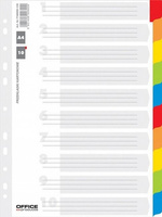 Przekładki do segregatora A4 białe kartonowe 10 kart Office Products