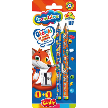 Ołówek Bambino do nauki pisania 1+1+temperówka