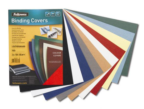 Okładki do bindowania Fellowes A4 skóropodobne - 100 sztuk granatowy