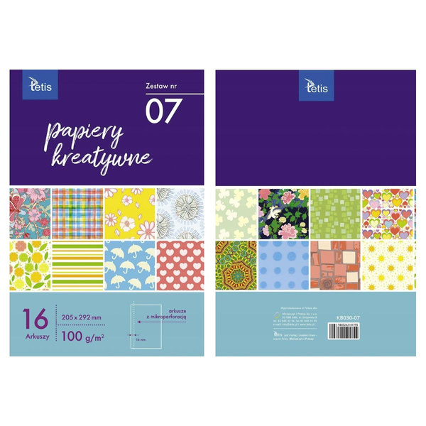 Zeszyt papierów kreatywnych zestaw 07 A4