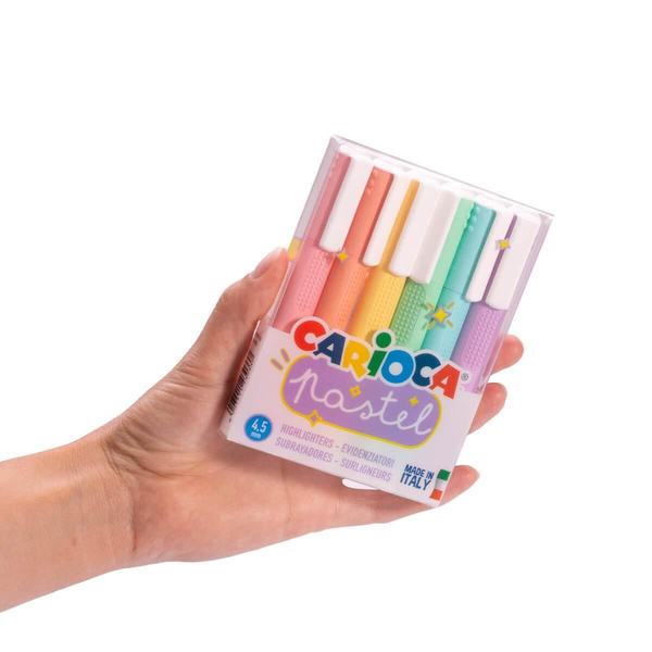 Zakreślacze pastelowe Carioca 6 sztuk