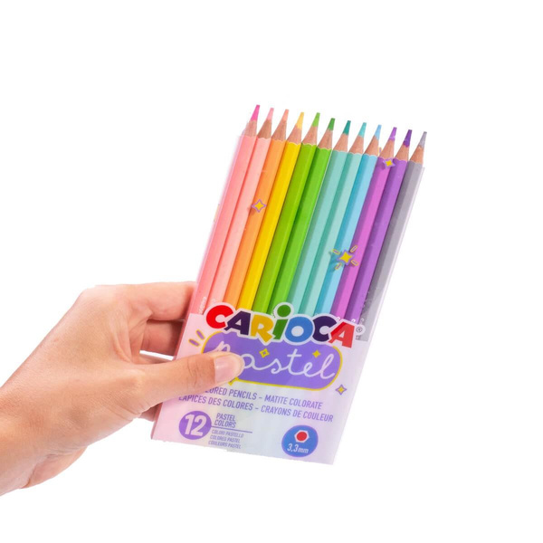 Kredki ołówkowe Carioca pastelowe 12 kolorów