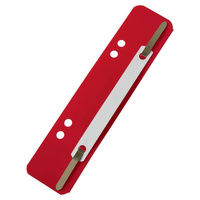 Wąsy skoroszytowe Esselte z metalową blaszką - 100 sztuk czerwony