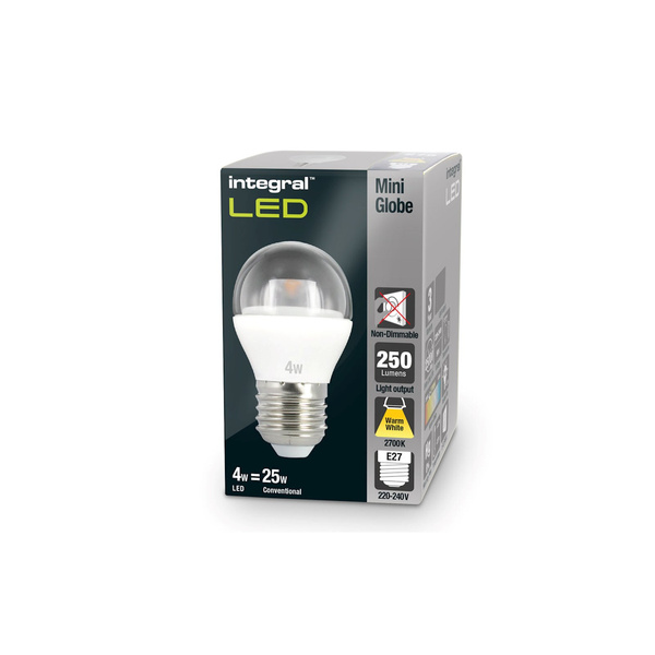 Żarówka Integral Led E27 Mini Globe 4W barwa biała ciepła