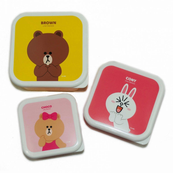 Zestaw lunchboxów Line Friends 3 sztuki