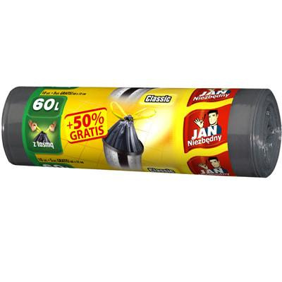 Worki na śmieci Jan Niezbędny Classic 60l HD taśma
