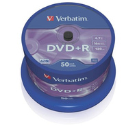 Płyta Verbatim DVD+R 4.7GB cake 50 sztuk