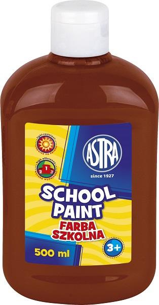 Farba plakatowa w butelce 500ml brązowa Astra