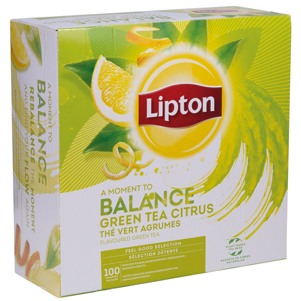 Herbata Lipton Green Tea citrus 100 torebek