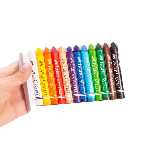 Kredki świecowe Faber Castell trójkątne 12 kolorów