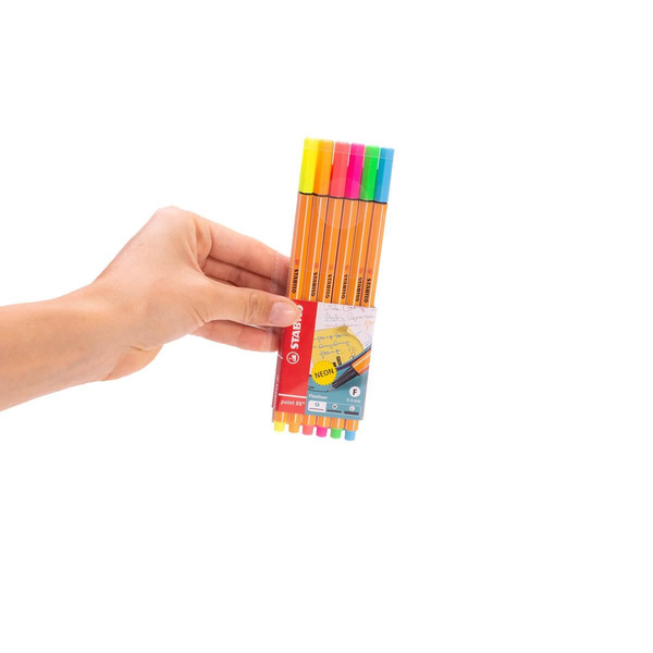 Cienkopis Stabilo Point 88 komplet 6 sztuk neonowe
