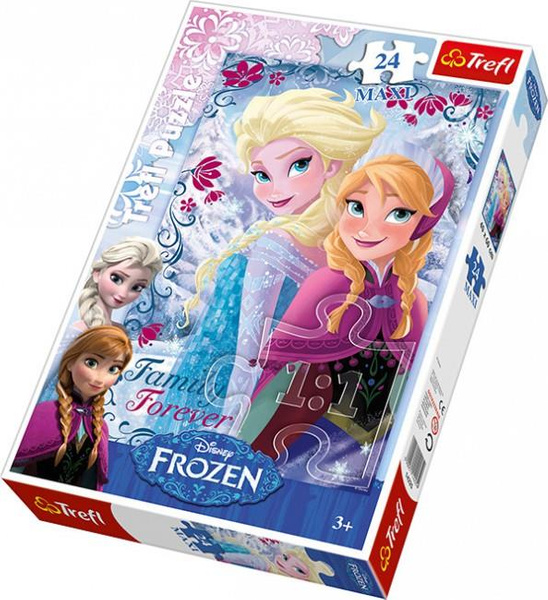 Puzzle Maxi Siostry z Krainy Lodu Frozen 24 elementy Trefl