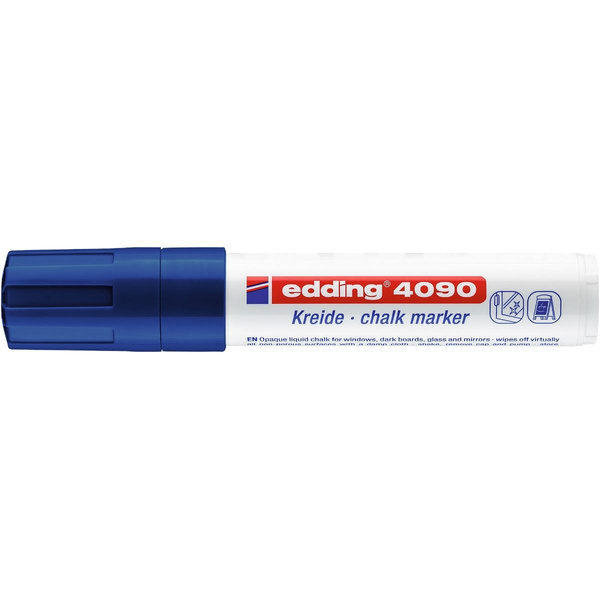Marker kredowy Edding 4090 końcówka ścięta 4-15mm niebieski