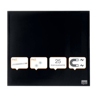 Tablica magnetyczna szklana 30x30 cm Diamond Nobo czarny