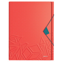 Teczka z przegródkami A4 czerwona 6 przegród PP Urban Chic Leitz