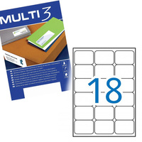 Etykiety samoprzylepne Multi 3 uniwersalne białe 63.5x46.6mm