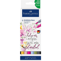 Pisak akwarelowy Faber Castell Goldfaber Aqua zestaw lettering 6 sztuk