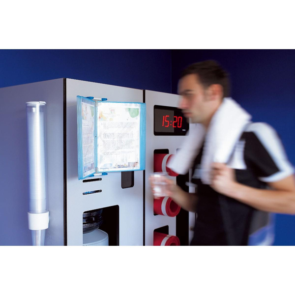 Naścienny system prezentacyjny Djois x Tarifold A4 Candy Line + 10 paneli prezentacyjnych fioletowy