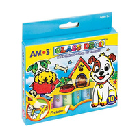 Farby witrażowe 10 kolorów Piesek Amos