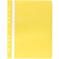 Skoroszyt plastikowy KBK A4 wpinany do segregatora twardy żółty