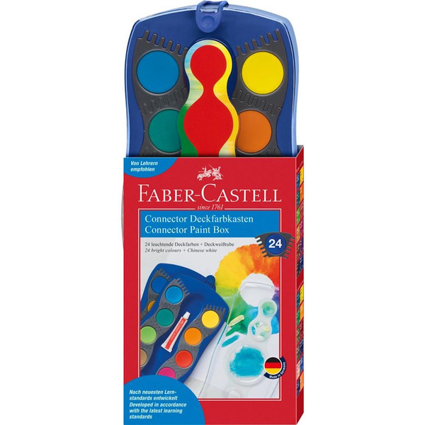 Farby akwarelowe 12 kolorów Faber Castell Connector