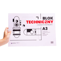 Blok techniczny A3 biały Wektor