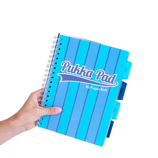 Kołozeszyt B5 w kratkę Pukka Pad Project Book Vogue niebieski