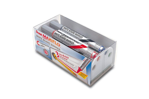 Markery suchościeralne Pentel Maxiflo MWL5S 4 kolory gąbka