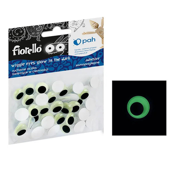 Ruchome oczka samoprzylepne fluorescencyjne Fiorello GR-KE50-12F