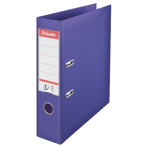 Segregator A4 szeroki 75mm z szyną Esselte No.1 Power fioletowy