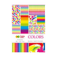 Blok z motywami HappyColor A4 15 arkuszy Colors