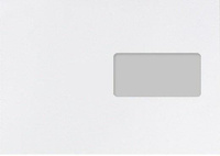 Koperty C5 (162x229 mm) białe HK z paskiem okno prawe - 500 sztuk