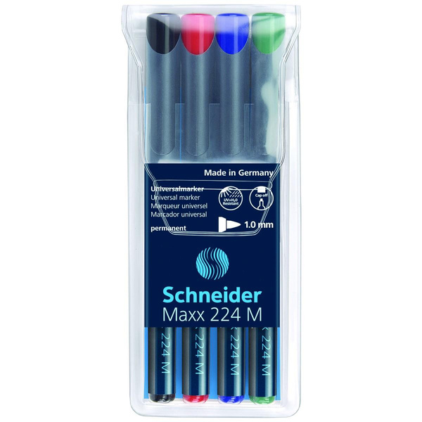 Zestaw foliopisów permanentnych Schneider Maxx 220 M 4 kolory