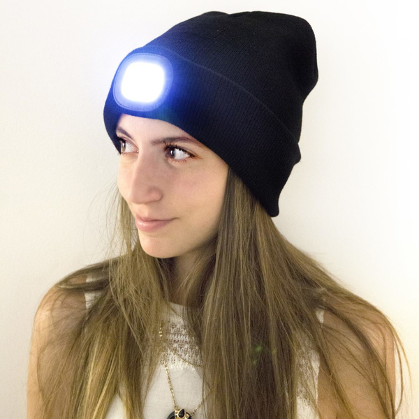 Czapka z lampką LED Kikkerland