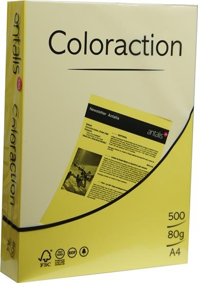 Papier ksero kolorowy A4 80g Canary cytrynowy Coloraction