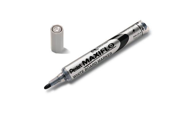 Markery suchościeralne Pentel Maxiflo MWL5S 4 kolory gąbka