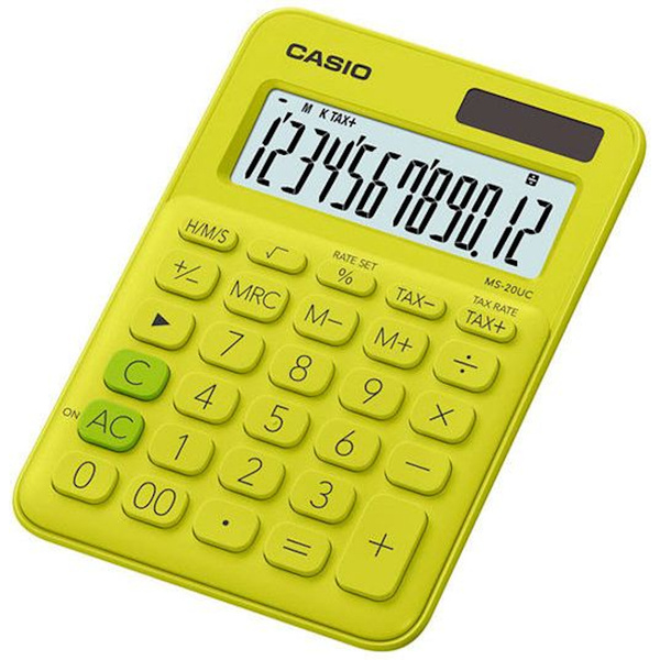 Kalkulator biurowy Casio MS-20UC żółty