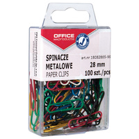 Spinacze kolorowe 28mm Office Products