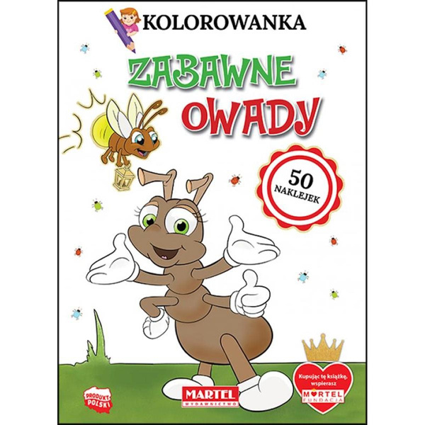 Kolorowanka z naklejkami Zabawne owady