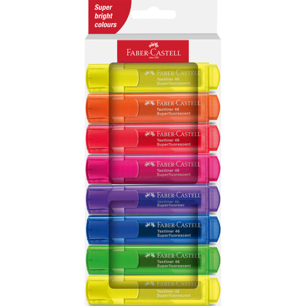 Zakreślacz neonowy Faber Castell 1546 8 kolorów