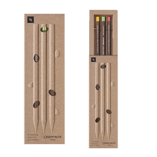 Ołówek Nespresso Swiss Wood Caran d'Ache 3 sztuki