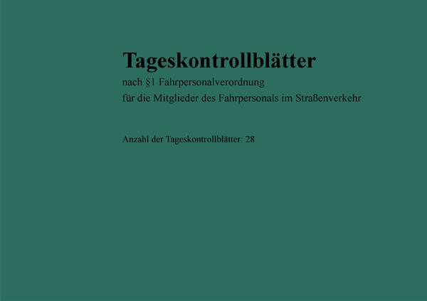 Ewidencja czasu pracy kierowcy Tageskontrollblatter (w języku niemieckim)