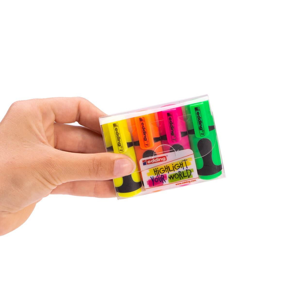 Mini zakreślacze Edding 4 sztuki