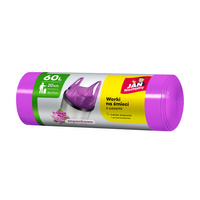 Worki na śmieci Jan Niezbędny HDPE 60l fioletowe