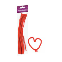 Druciki pluszowe Fandy 6mm czerwone