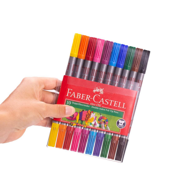 Flamastry dwustronne Faber Castell 20 kolorów