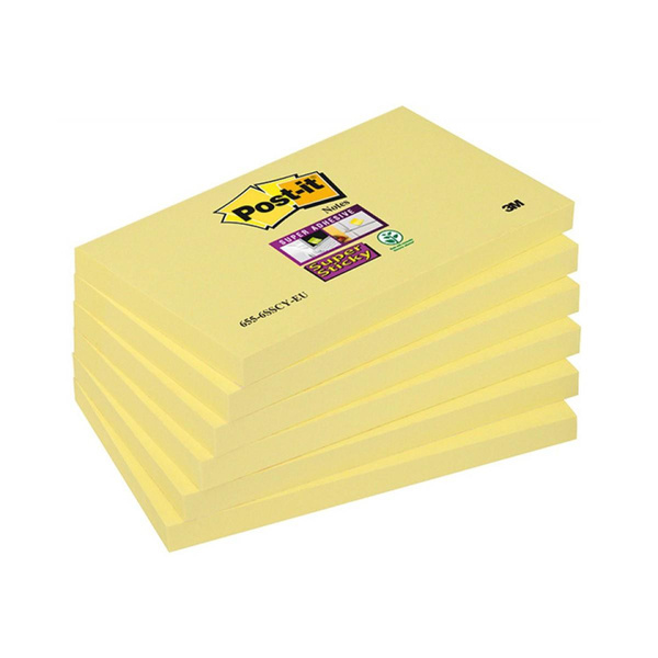 Karteczki samoprzylepne 127x76mm Post-it Super Sticky 655-6S